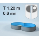 Schwimmbecken Innenh�lle Achtform - 120 cm x 0,6 mm...