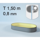 Schwimmbecken Innenh�llen oval - T=150 cm x 0,8 mm -...