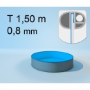 Schwimmbecken Innenh�lle rund - 150 cm x 0,8 mm -...