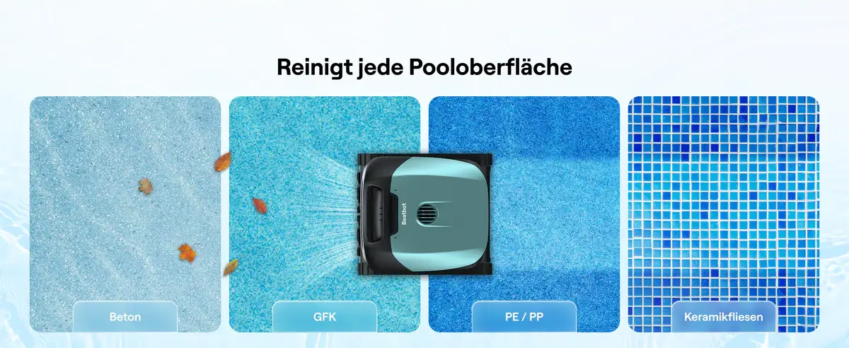 Beatbot Sora P1 für unterschiedliche Pooloberflächen