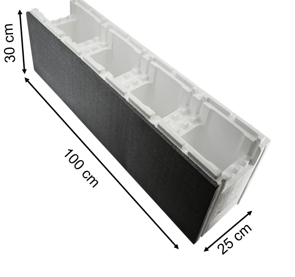 Dimensionen Styroporstein