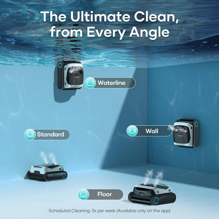 Aiper Scuba N1 Max Poolroboter mit Boden-, Wand- und Wasserlinienreinigung