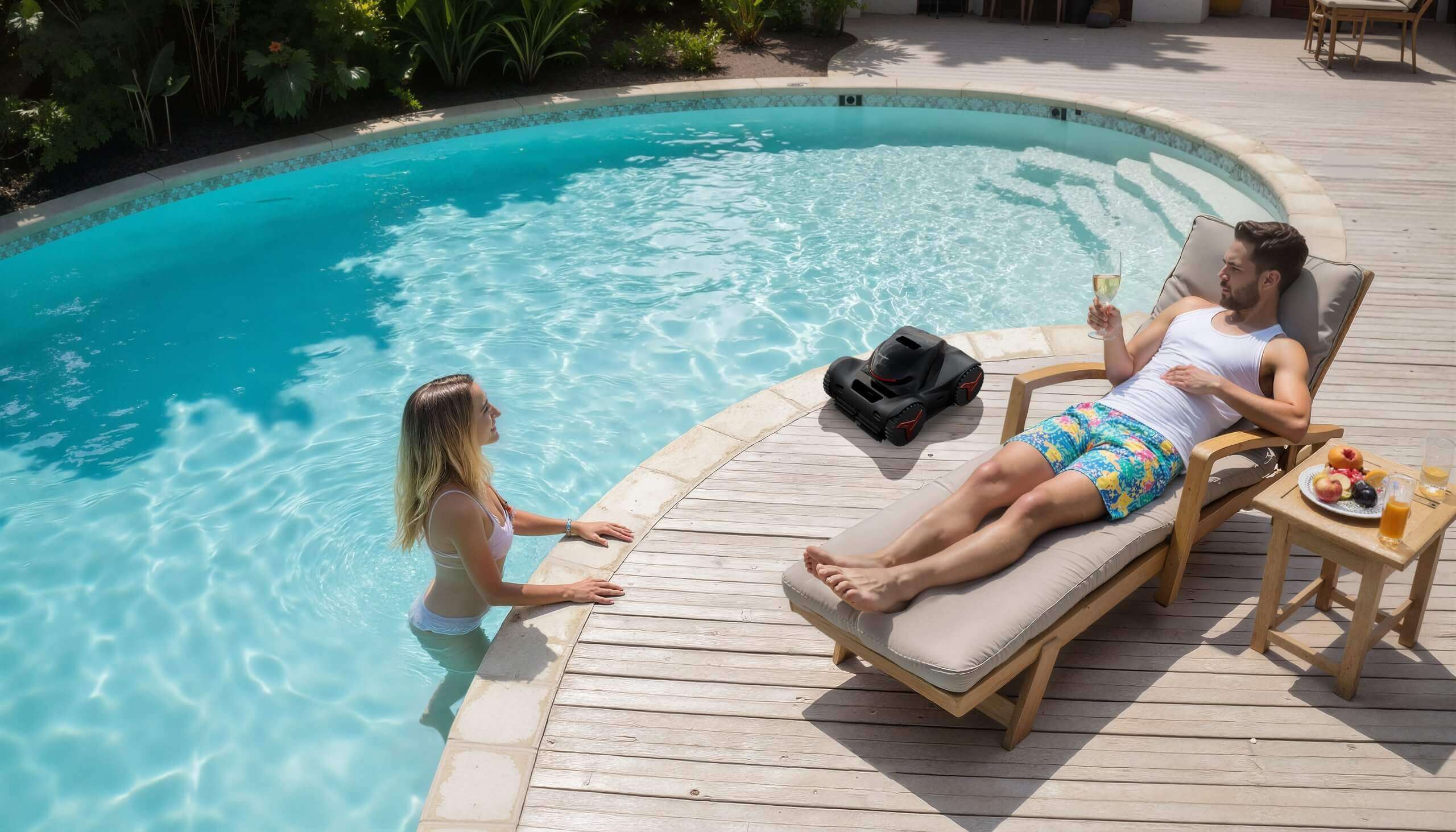 Rückansicht iGarden M1 Poolroboter