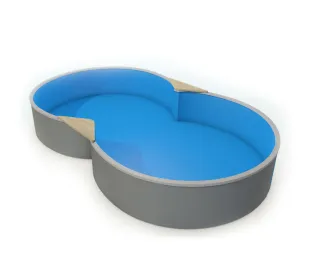 Poolfolie Achtform