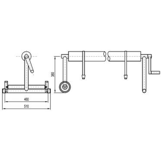 Mobile Aufrollvorrichtung DELUXE 260 - 430 cm