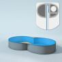 Pool Innenhülle Achtform- 470 x 300 cm T= 90 cm - 0,6 mm blau