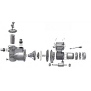 AquaStar 12/14/15 Pumpe - Ersatzteile Nr. 17 - Connector Motor/Pumpenh&auml;use