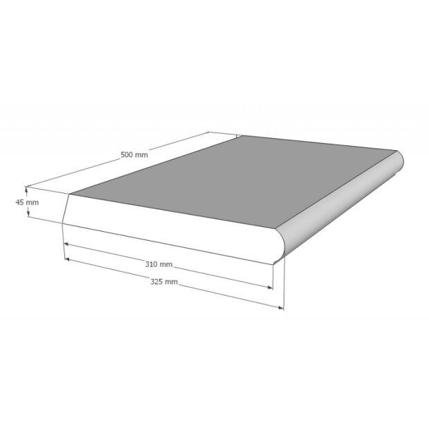 Beckenrandsteine Oval - Beton nassgegossen 420 x 820 cm Sparta
