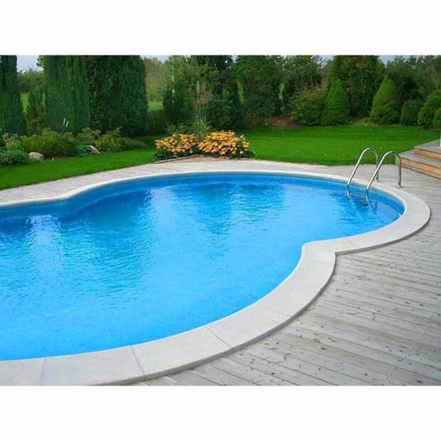 Beckenrandsteine Achtform - Beton nassgegossen 350 x 550 cm Sparta