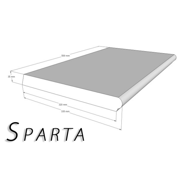 Beckenrandsteine Rechteck - Beton nassgegossen 500 x 1000 cm Sparta
