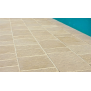 Terrassenplatten Olympia-Sparta Beton Fliesen, VPE 10qm Indian-White In Verbindung mit Beckenrandsteinen