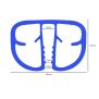Handlaufpaket BASIC Plus - Rund, Blau inkl. Profilverbinder 300 cm