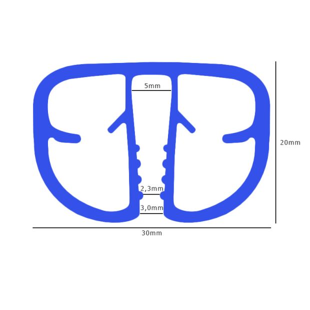Handlaufpaket BASIC Plus - Rund, Blau inkl. Profilverbinder 640 cm
