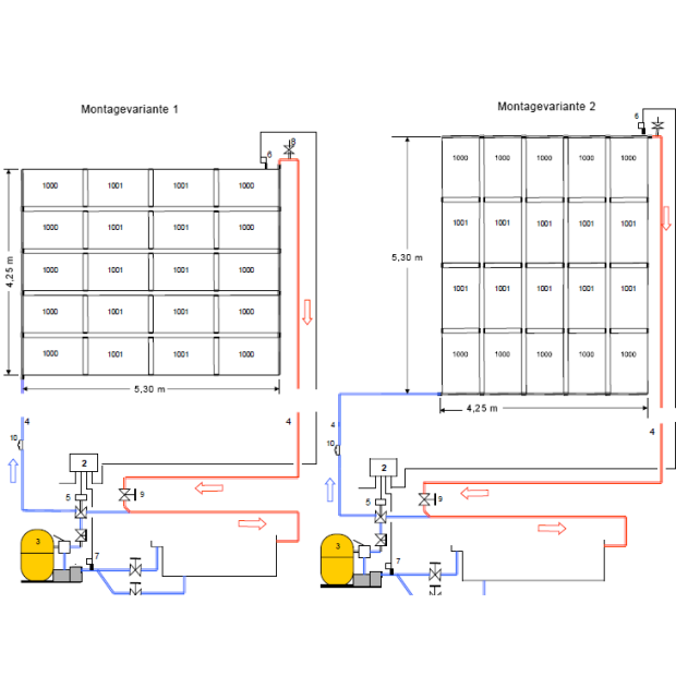 OKU Solarabsorber-Set bis 40m² Wasseroberfläche