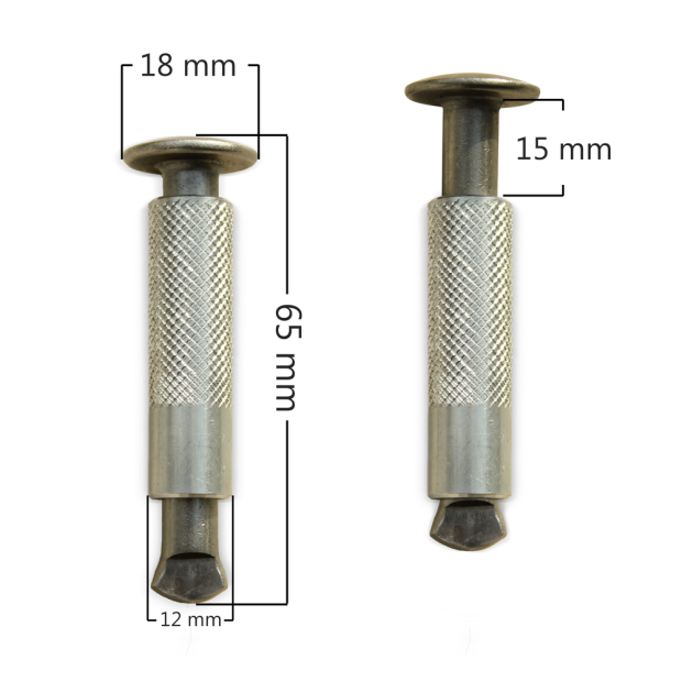 Senkstift VA/ ALU - D12mm zur Befestigung von Poolabdeckungen und Planen