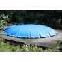 Aufblasbare Poolabdeckung Oval als Winterabdeckung - Farbe: blau 450x300 cm
