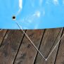 Aufblasbare Poolabdeckung Oval als Winterabdeckung - Farbe: blau 450x300 cm