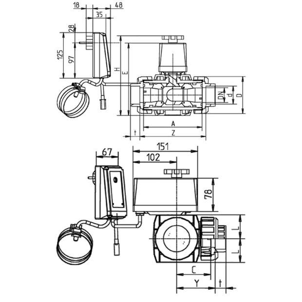 Evolution® Solarsteuerung SC01 mit 3 Wege-Kugelhahn D 63mm