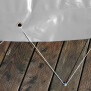 Aufblasbare Poolabdeckung Oval für Achtformbecken Winterabdeckung, grau