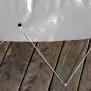 Aufblasbare Poolabdeckung Oval - Sommer und Winterabdeckung - grau