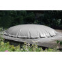 Aufblasbare Poolabdeckung Oval - Sommer und Winterabdeckung - grau 450x300 cm