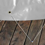 Aufblasbare Poolabdeckung Oval - Sommer und Winterabdeckung - grau 700x350 cm