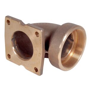 Flanschanschluss 90&deg; f&uuml;r Einbausatz aus Bronze