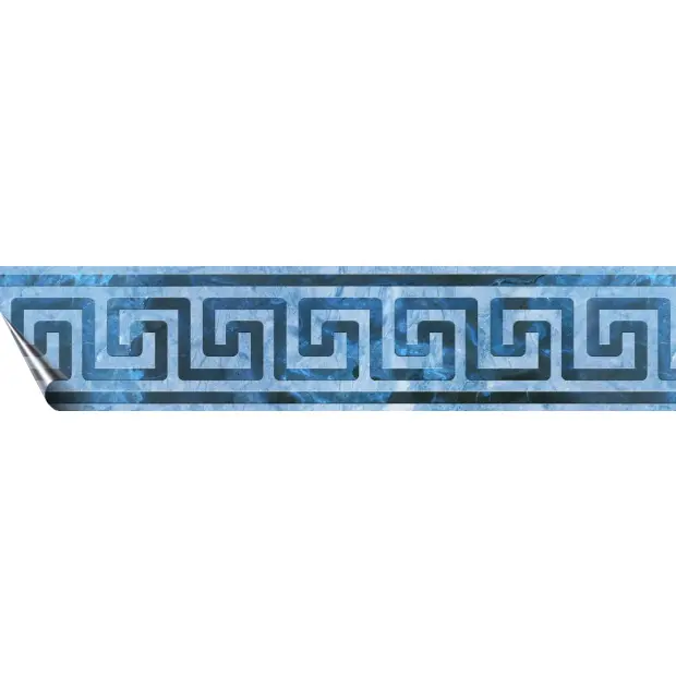 Pool-Bordüren auf 1,2 mm Poolfolie A1 blau