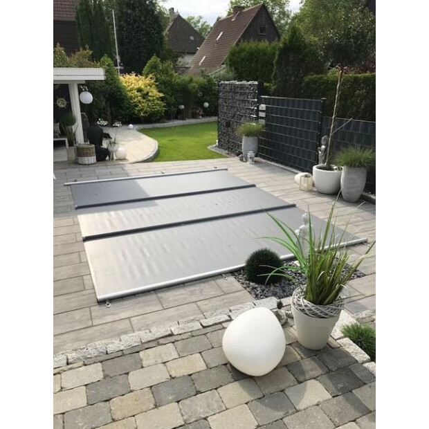 Sicherheitsabdeckung Tube von Liderpool 600 x 300 cm dunkelgrau