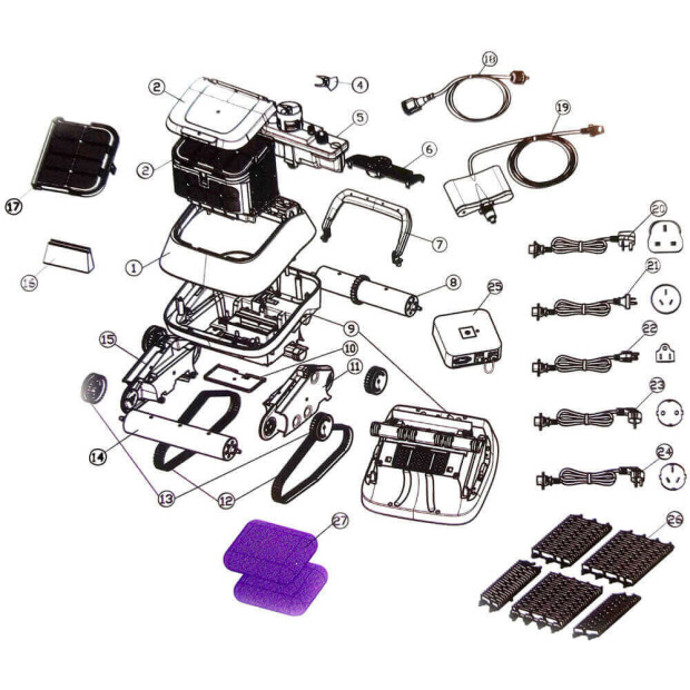 Filterkorb fein 200 µm für Poolroboter Power 4.0