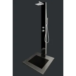 Dusche KUBA WPC | Glas schwarz