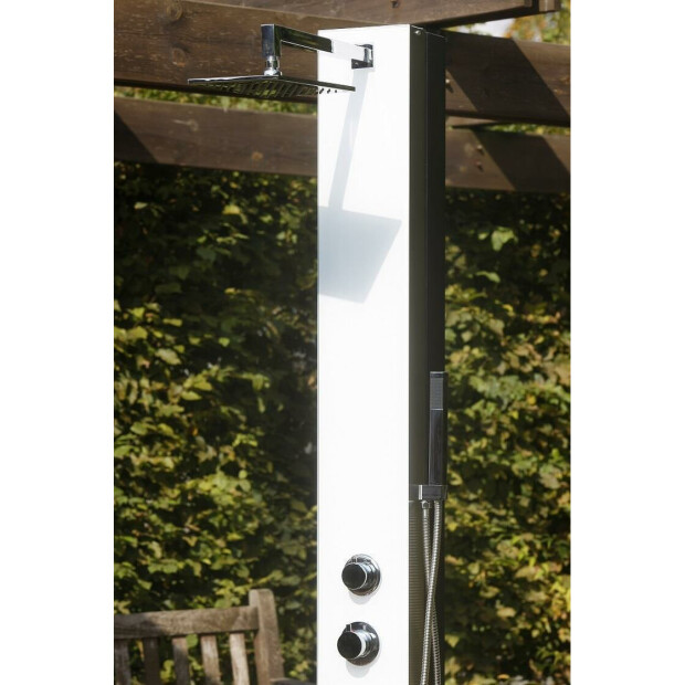 Dusche TOBAGO SOLAR | Glas weiss