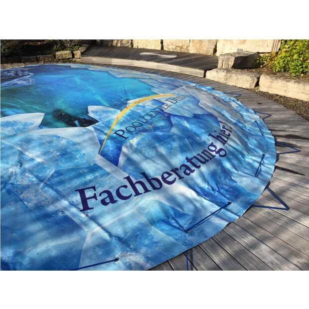 Aufblasabdeckung - Bedruckt - für Rechteckbecken 300 x 300 cm P1
