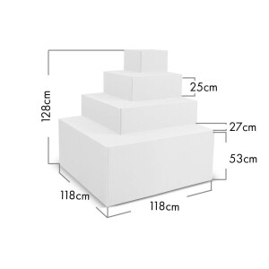 Trendstone Ecktreppe SMART 118 x 118 cm | H 128 cm...