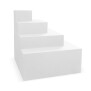 Trendstone Ecktreppe SMART 118 x 118 cm | H 128 cm 4-stufig für Beckentiefe 150cm | Polystyrol | Kunststoffbeschichtung