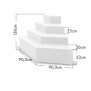 Trendstone Ecktreppe SMARAGD 118 x 118 cm | H 128 cm 4-stufig für Beckentiefe 150cm | Polystyrol | Kunststoffbeschichtung