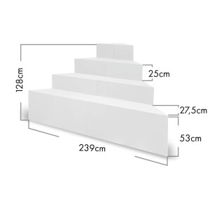 Trendstone Ecktreppe OBLIQUE 169 x 169 cm | H 128 cm...