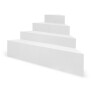 Trendstone Ecktreppe OBLIQUE 169 x 169 cm | H 128 cm 4-stufig für Beckentiefe 150cm | Polystyrol | Kunststoffbeschichtung