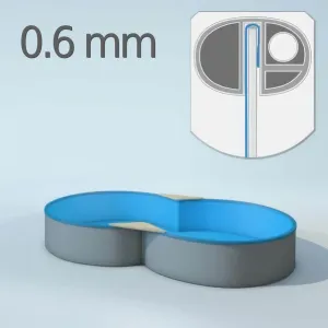 Schwimmbecken Innenhülle Achtform - 120 cm x 0,6 mm...