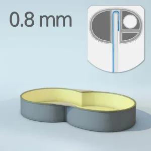 Schwimmbecken Innenhülle Achtform - 120 cm x 0,8 mm...