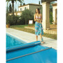 Evole Rollschutzabdeckung - Walu Pool Becken 800 x 400 cm - Plane 840 x 440 cm Lichtgrau