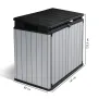 Pool Technikbox Classic L | Holzoptik in Grau | Astralpool Bilbao Ø 500 mm | AquaForte® Eco IVS 75 | BAYROL Automatic Cl-pH
