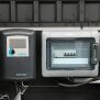 Pool Technikbox Classic L | Holzoptik in Grau | Astralpool Bilbao Ø 500 mm | AquaForte® Eco IVS 75 | BAYROL Automatic Cl-pH