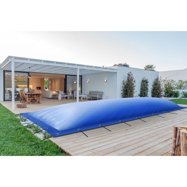 Aufblasbare Abdeckung - Rechteck - 1000 x 300 cm in Blau RAL5002