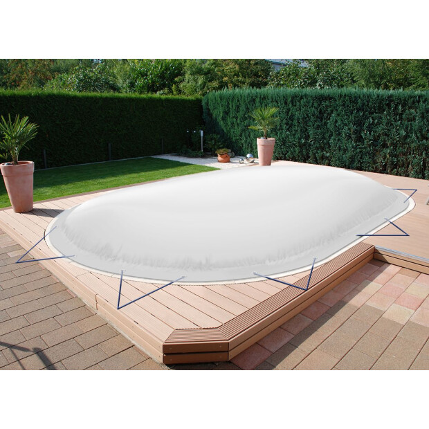 Aufblasbare Abdeckung - Oval verschiedene Farben und Größen