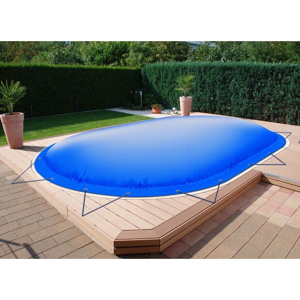 Aufblasbare Abdeckung - oval - 600cm x 300cm in Blau RAL5002