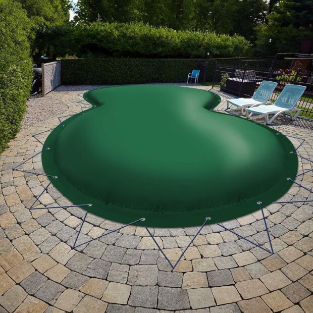 Aufblasbare Abdeckung - achtform - 525cm x 320cm in Blau RAL5002