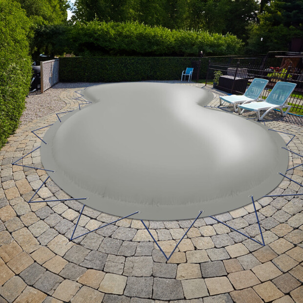 Aufblasbare Abdeckung - achtform - 540cm x 350cm in Anthrazit RAL7016