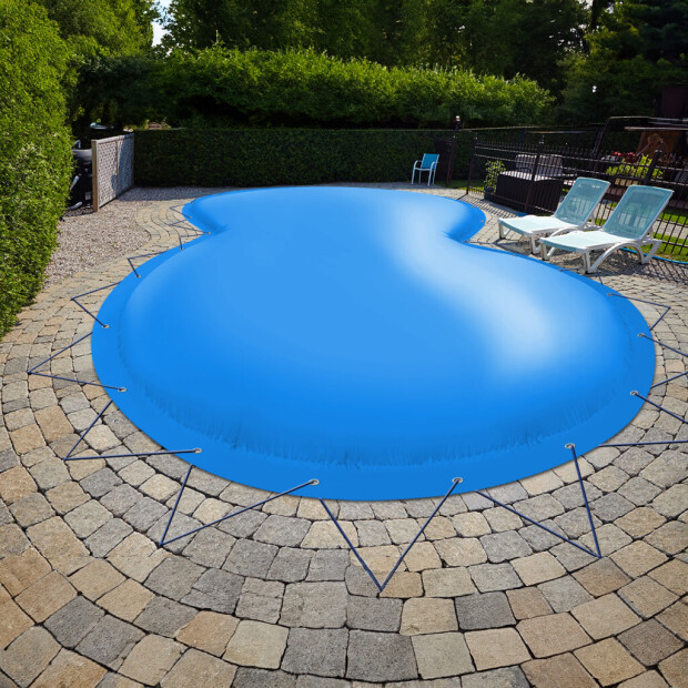 Aufblasbare Abdeckung - achtform - 540cm x 350cm in Anthrazit RAL7016