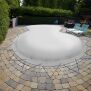 Aufblasbare Abdeckung - achtform - 650cm x 420cm in Blau RAL5002